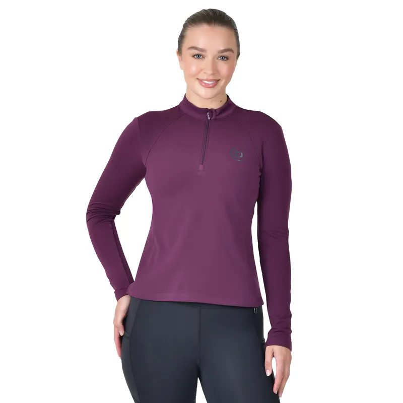 Dublin Brushed Long Sleeve Mid-Layer In Purple Violet