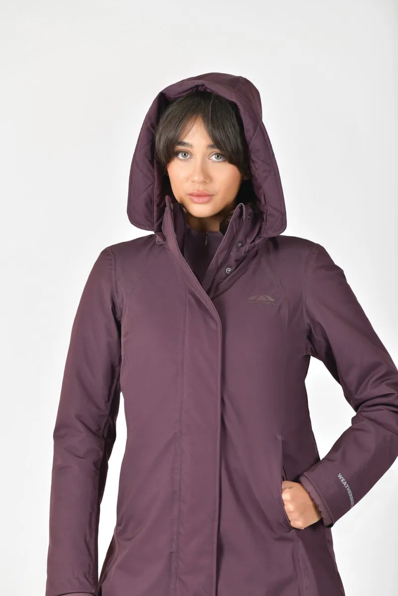 Weatherbeeta All Purpose Waterproof Longline Jacket In Mulberry-1