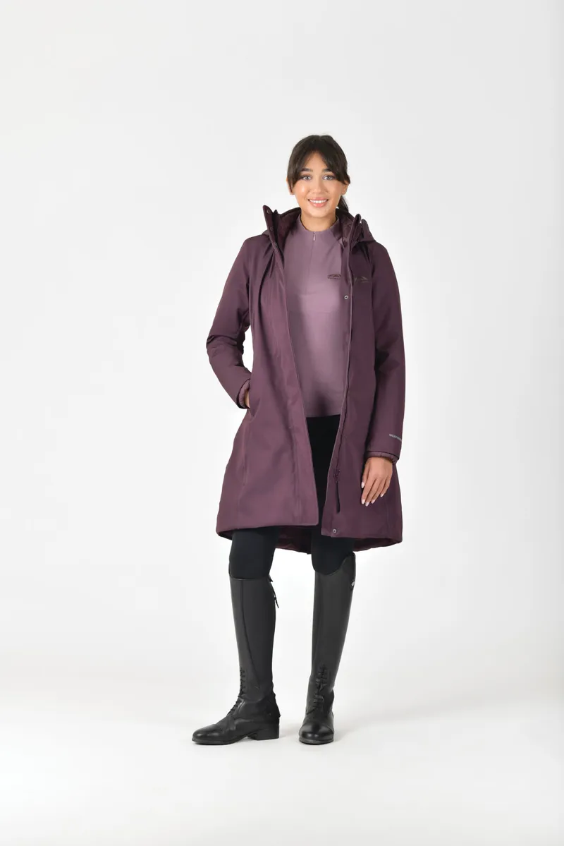 Weatherbeeta All Purpose Waterproof Longline Jacket In Mulberry