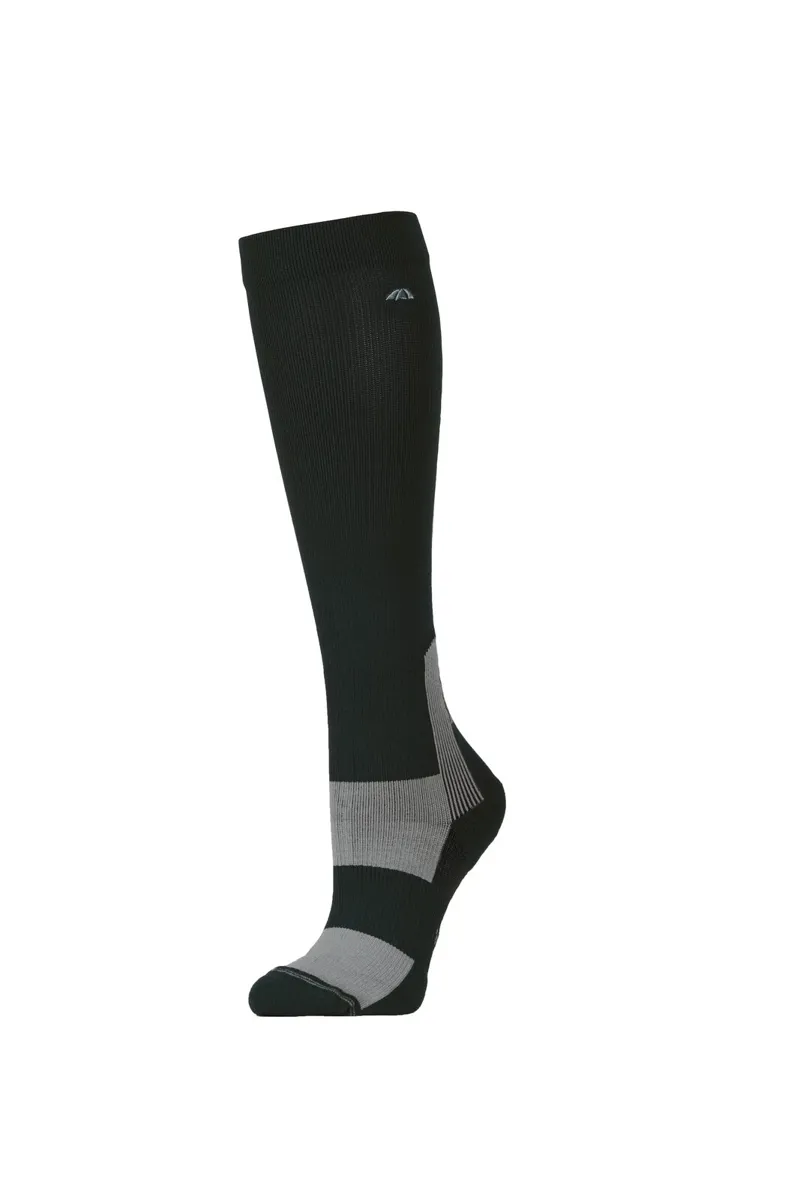 Weatherbeeta Performance Knee Length Riding Sock In Midnight Green/Olive Leaf