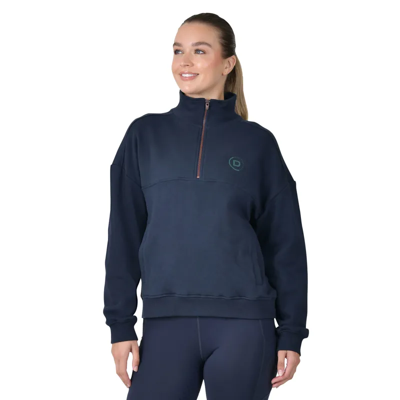 Dublin 1/4 Zip Fleece Pull Over In Navy-2