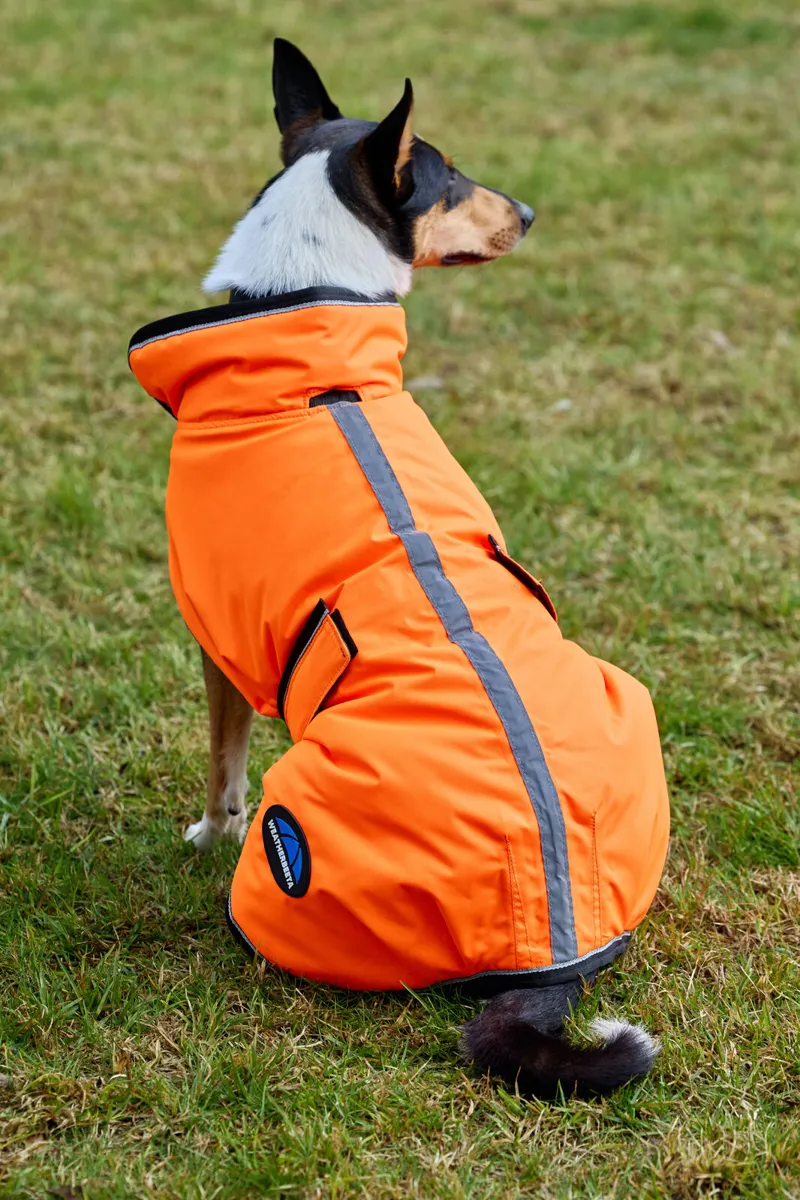 Weatherbeeta Confitec Reflective 300D Deluxe Showerproof Dog Coat in Orange-2