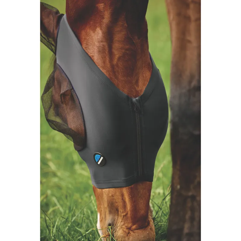 Weatherbeeta Comfitec Deluxe Stretch Fly Mask With Ears in Black/Black-1