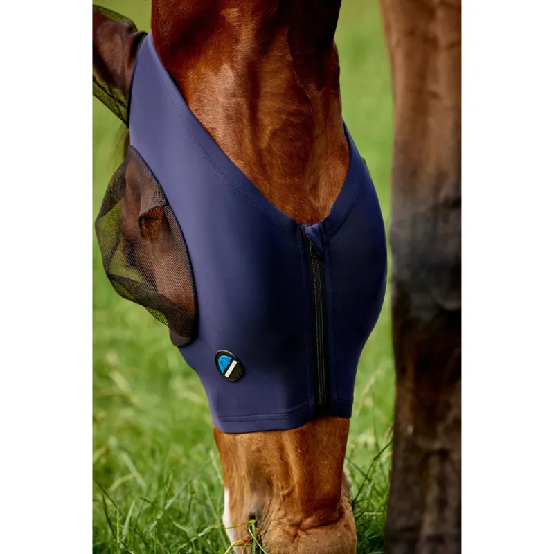 Weatherbeeta Comfitec Deluxe Stretch Fly Mask With Ears in Navy/Black-1