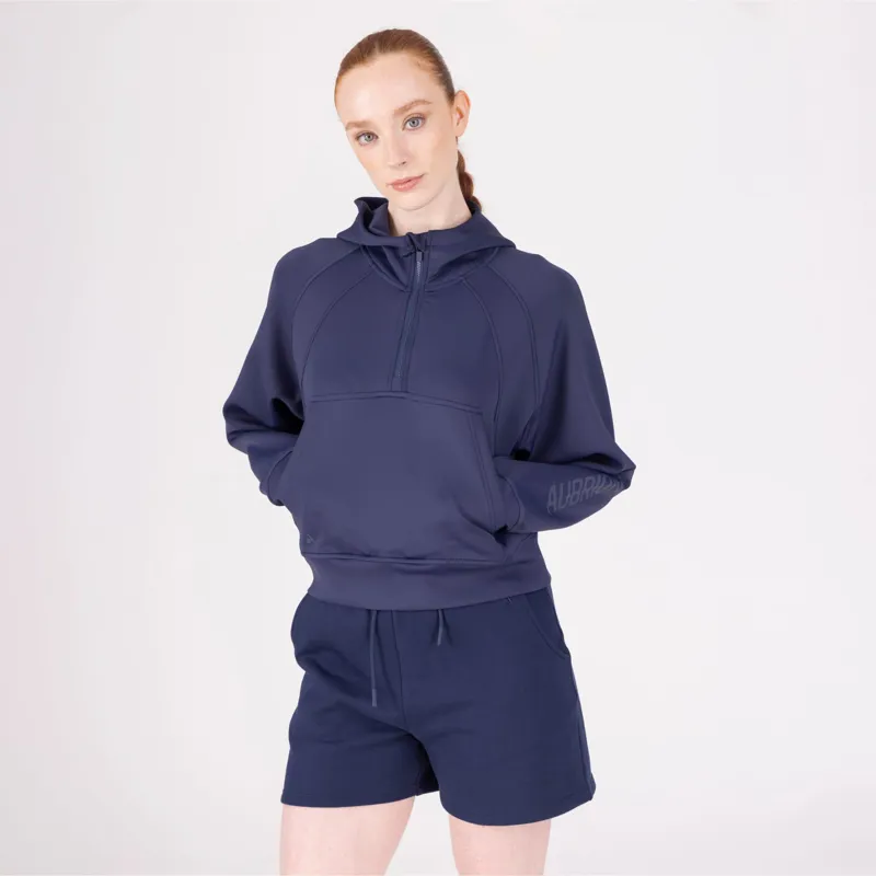 Aubrion React Quarter Zip Hoodie in Midnight