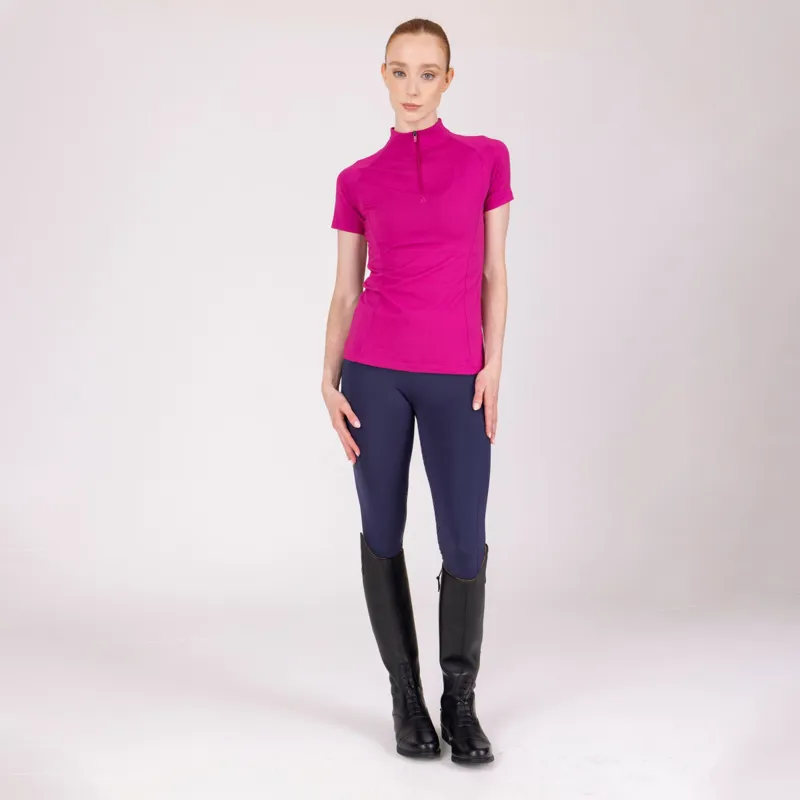 Aubrion React Short Sleeve Base Layer in Fuchsia-1