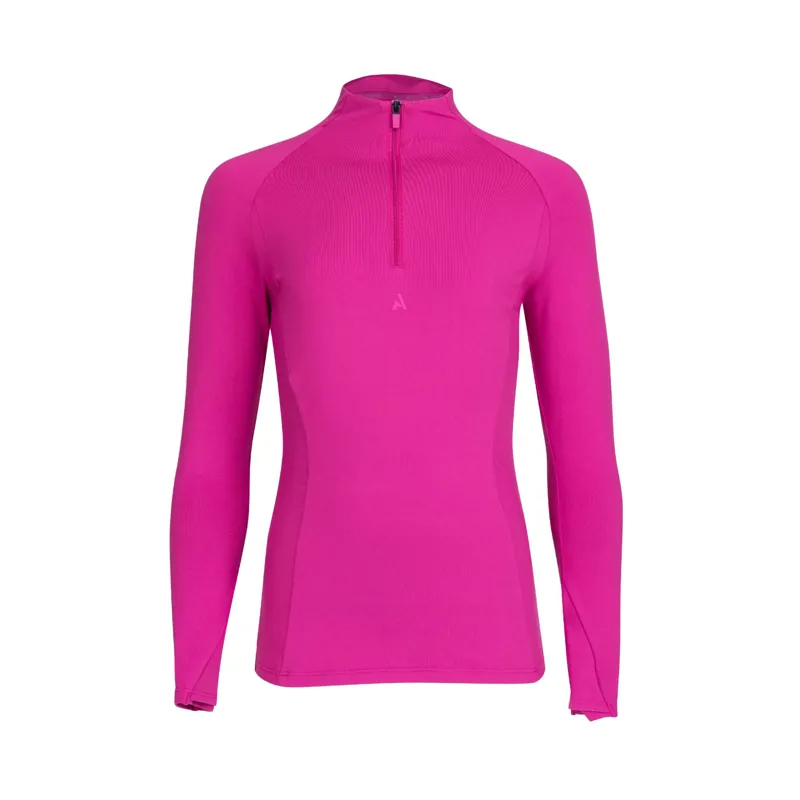 Aubrion React Young Rider Long Sleeve Base Layer in Fuchsia