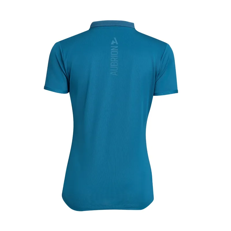 Aubrion React Young Rider Tech Polo in Kingfisher -1