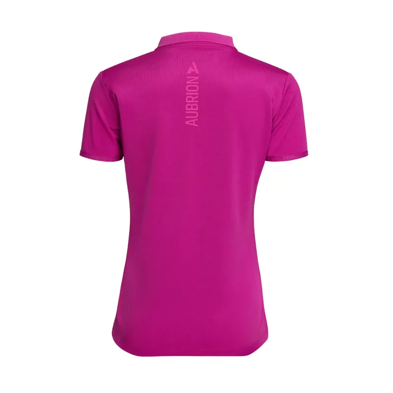 Aubrion React Young Rider Tech Polo Fuchsia-1