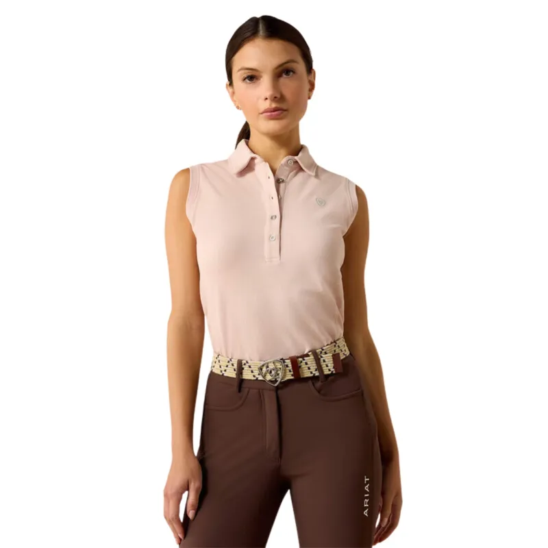 Ariat Prix Sleeveless Polo in Sepia Rose