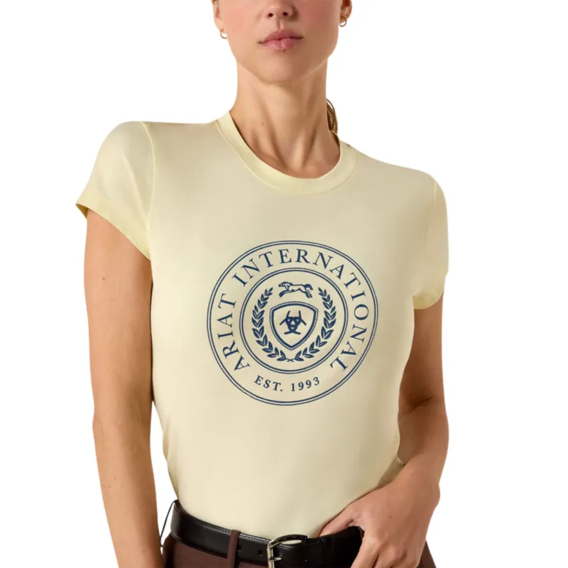 Ariat Heritage Crest Tee in Flan-3