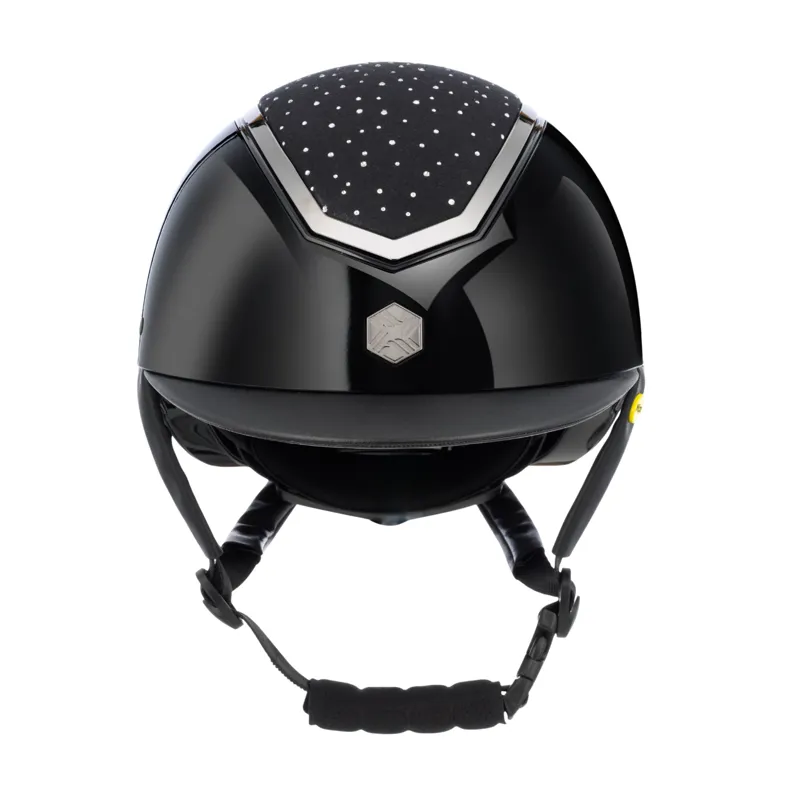 EQx Kylo Crystal Riding Hat Black Gloss/Chrome with Mips-1