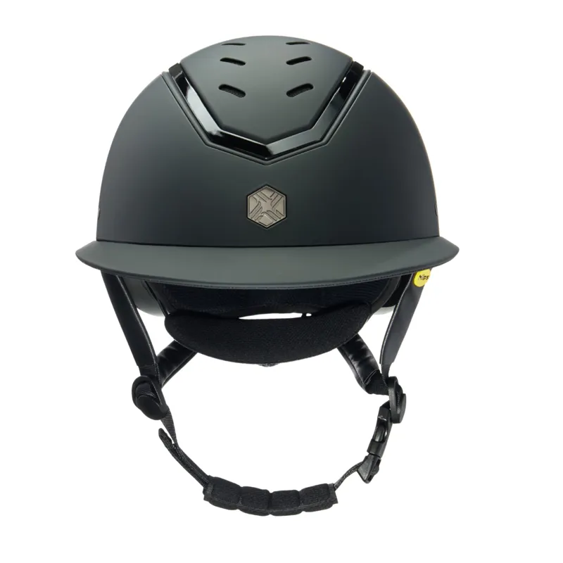 EQx Kylo Riding Hat Black Matt/Black Gloss Wide Peak with Mips-1