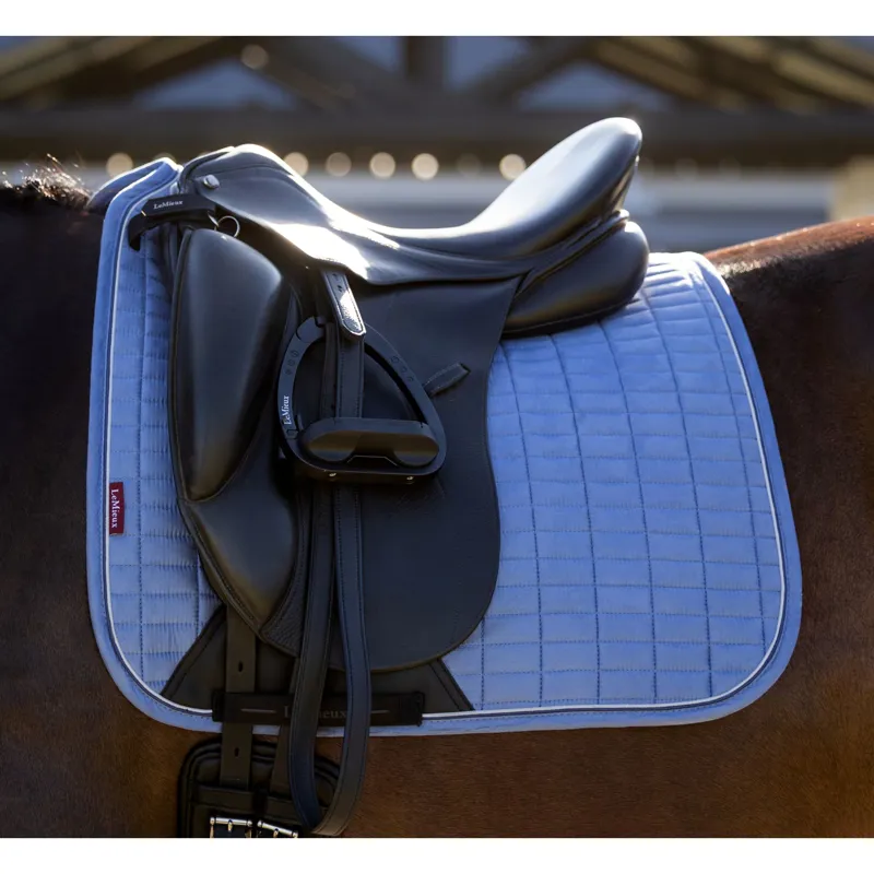 LeMieux Suede Dressage Square in Powder Blue-1