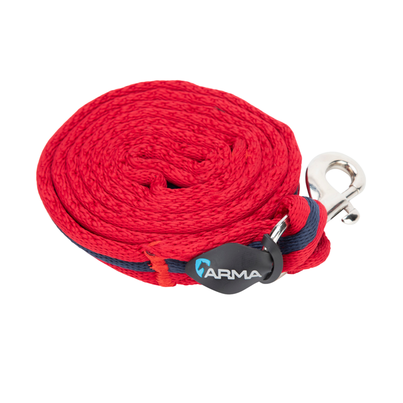 ARMA Cushion Web Lead Rein in Red/Navy-1