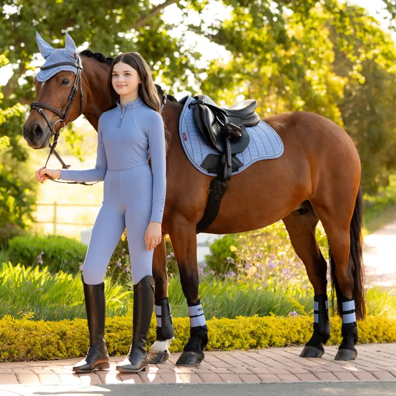 LeMieux Suede GP Square in Powder Blue-1