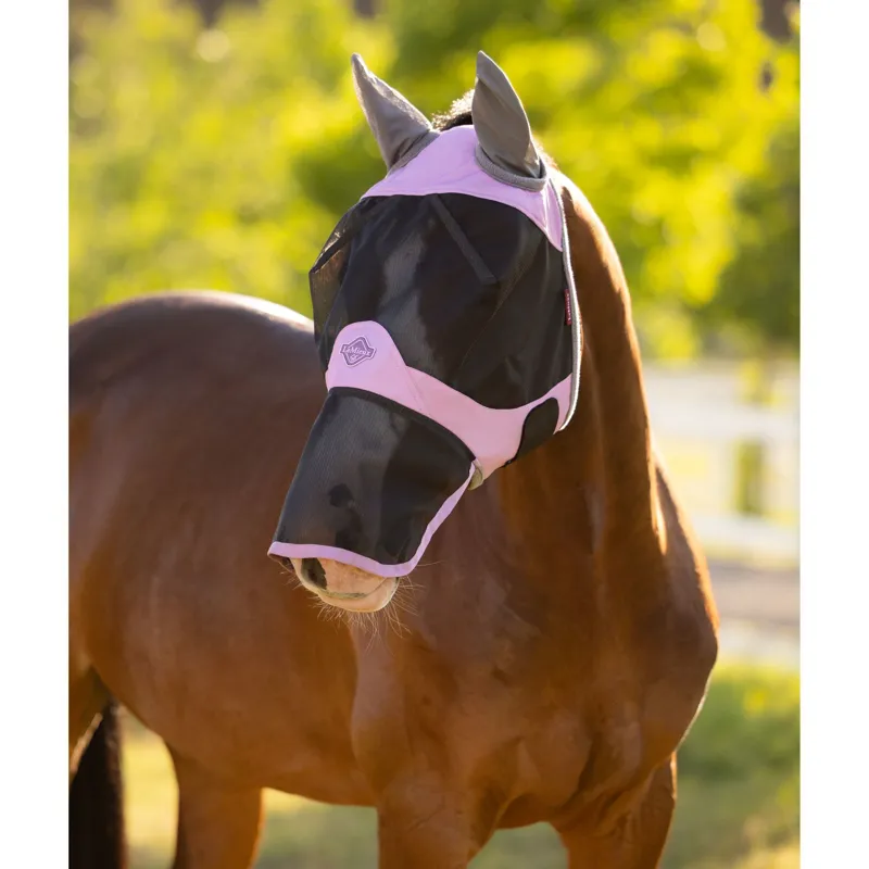 LeMieux Visor-Tek Full Fly Mask in Fondant-1