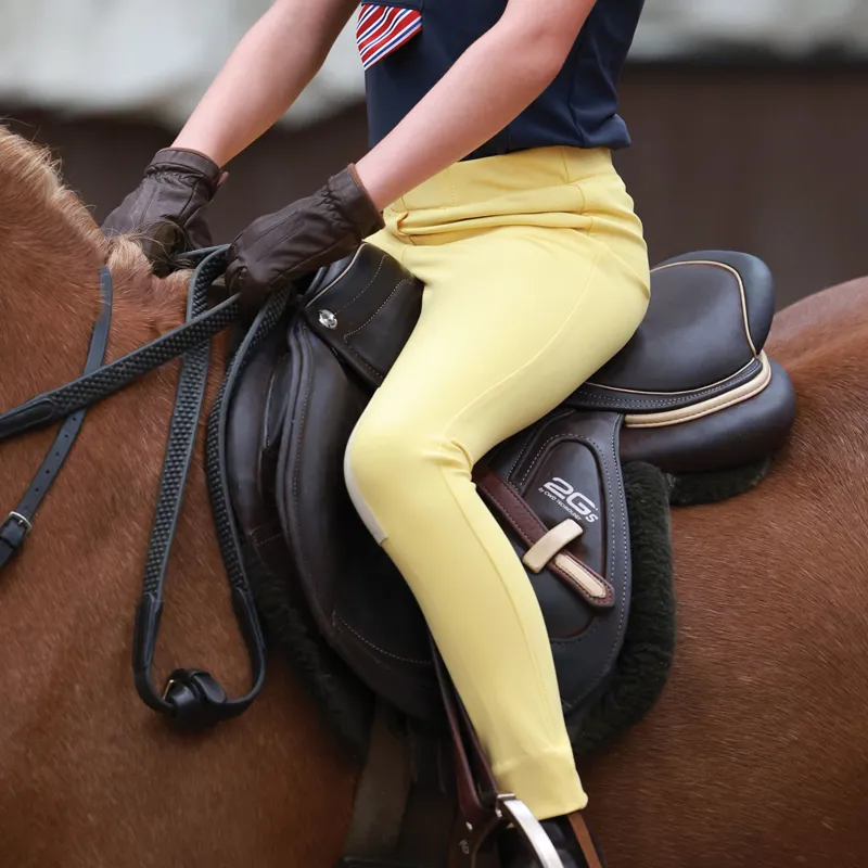 Equetech Junior Soverign Jodhpurs in Canary-2