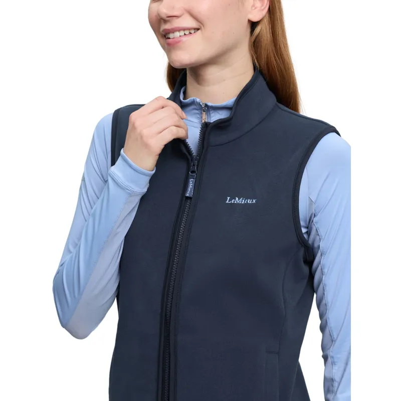 LeMieux Roberta Fleece Gilet in Navy-2