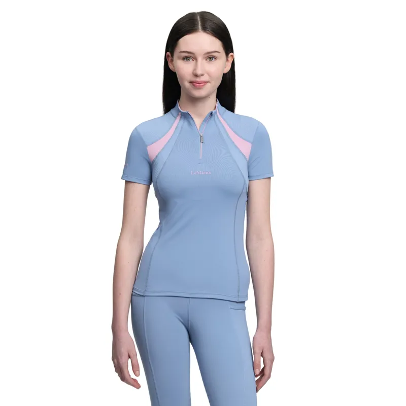 LeMieux Young Rider Mia Mesh Baselayer in Powder Blue-1