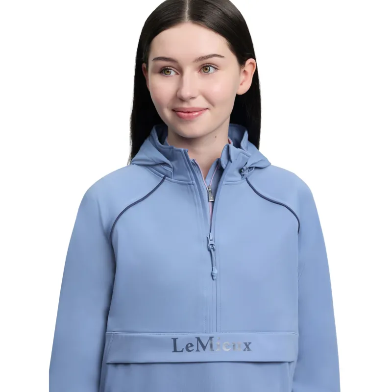 LeMieux Young Rider Paige Quarter Zip Waterproof Jacket in Powder Blue-1