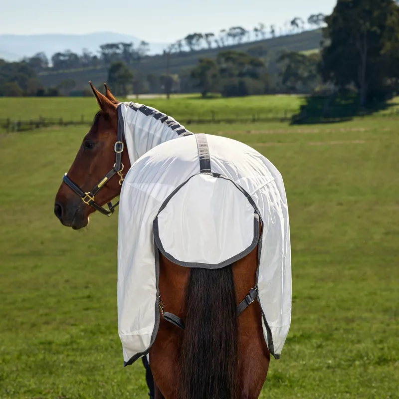 Weatherbeeta Comfitec Tyro Fly Sheet Combo in White and Charcoal-3