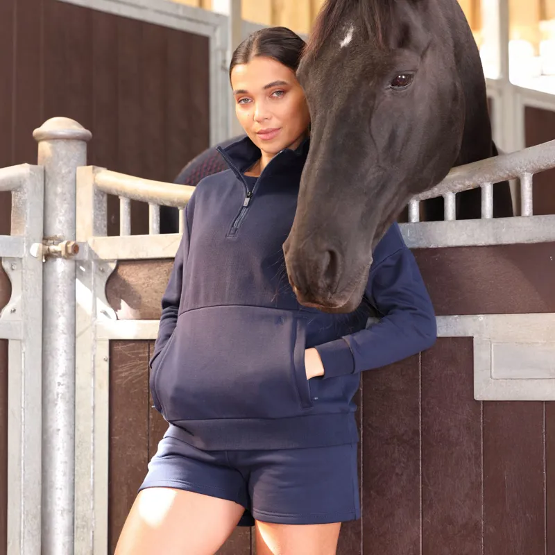 Aubrion React Quarter Zip Sweater in Midnight-2