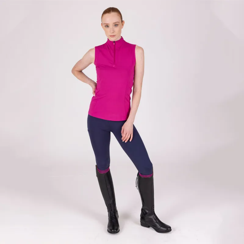 Aubrion React Sleeveless Base Layer in Fuchsia-1
