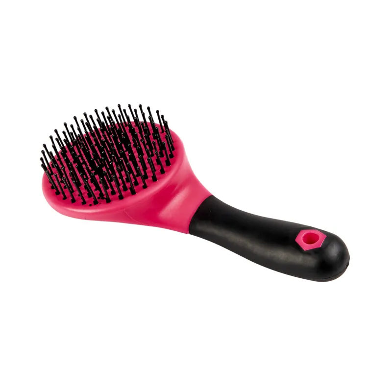 Ezi-Groom Grip Mane and Tail Brush in Bright Pink-1