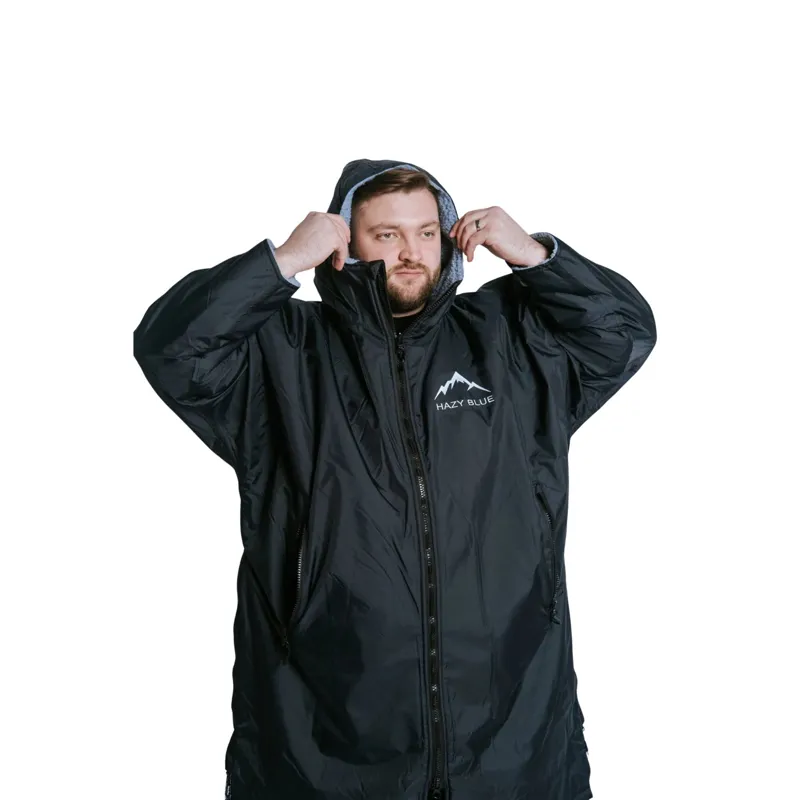 Hazy Blue Padstow Riding All Weather Robe Adults in Black-1