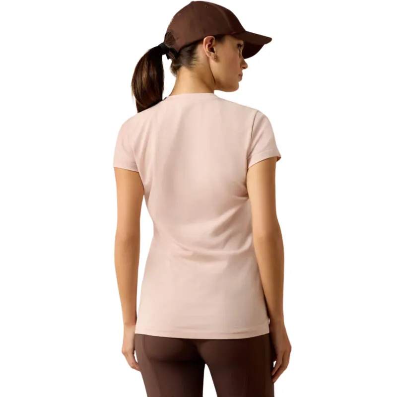Ariat Vertical Logo Tee in Sepia Rose-1