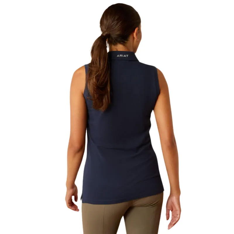 Ariat Prix 3.0 Women's Sleeveless Polo in Navy Eclipse-1