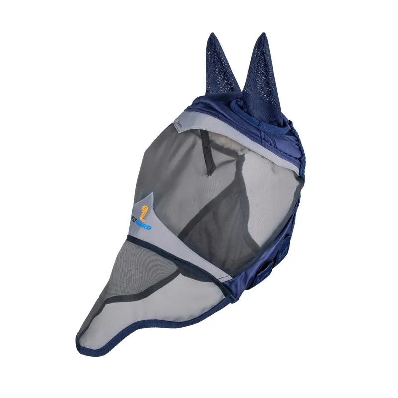 FlyGuard Pro Fine Mesh Fly Mask With Ears and Nose in Navy