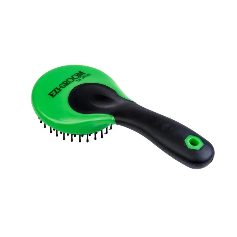 Shires Ezi-Groom Grip Mane And Tail Brush In Lime Green