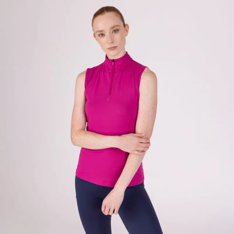 Aubrion React Sleeveless Base Layer in Fuchsia-4
