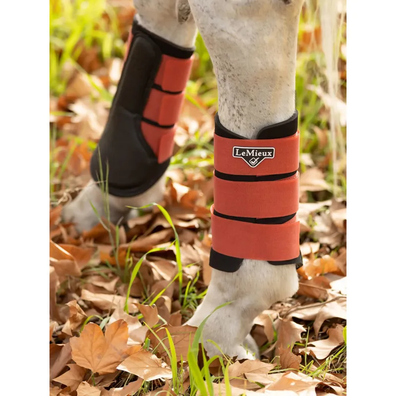 LeMieux Grafter Brushing Boots in Sienna-1