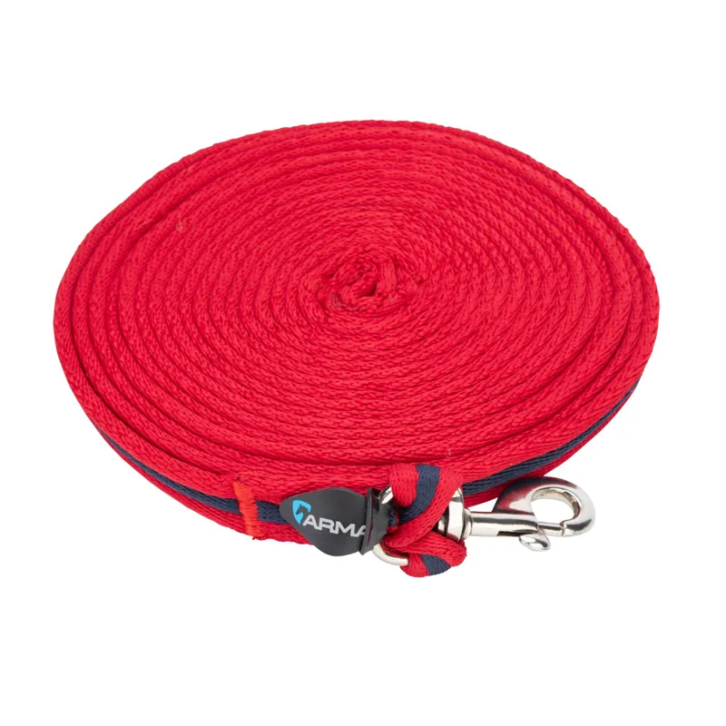 ARMA Cushion Web Lunge Line 8m/26 in Red/Navy