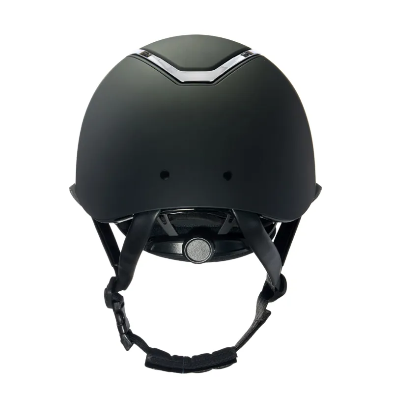 Charles Owen Kylo Riding Hat Black Matt/Silver Wide Peak with Mips-2