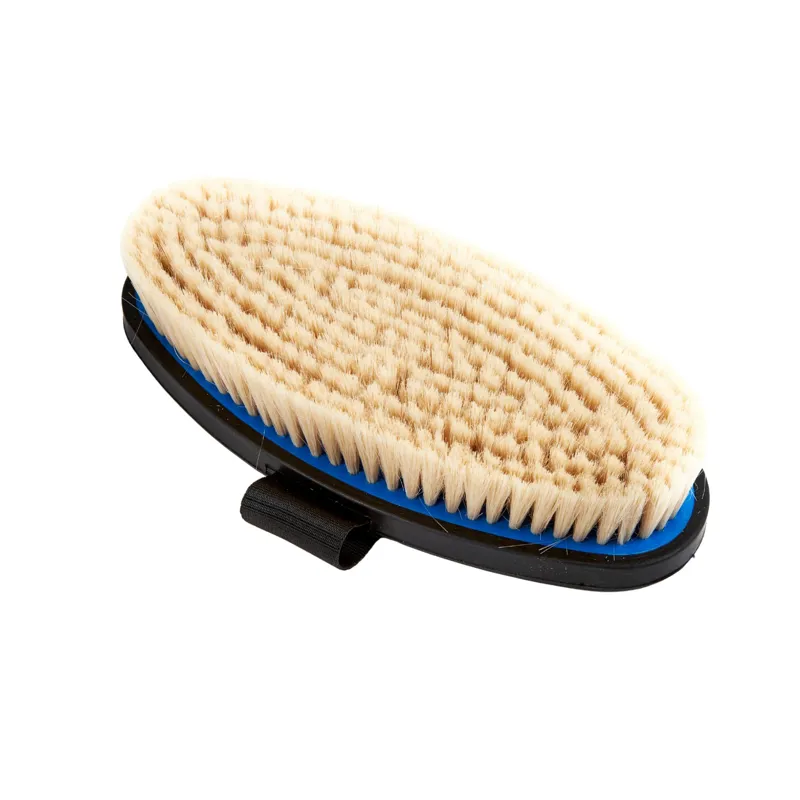 Shires Large Ezi-Groom Grip Body Brush With Goat Hair In Bright Blue-1