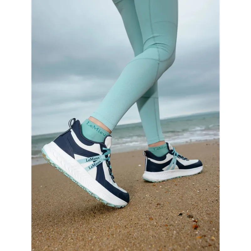 LeMieux Youth Trax Viva Waterproof Trainer in Stone-4