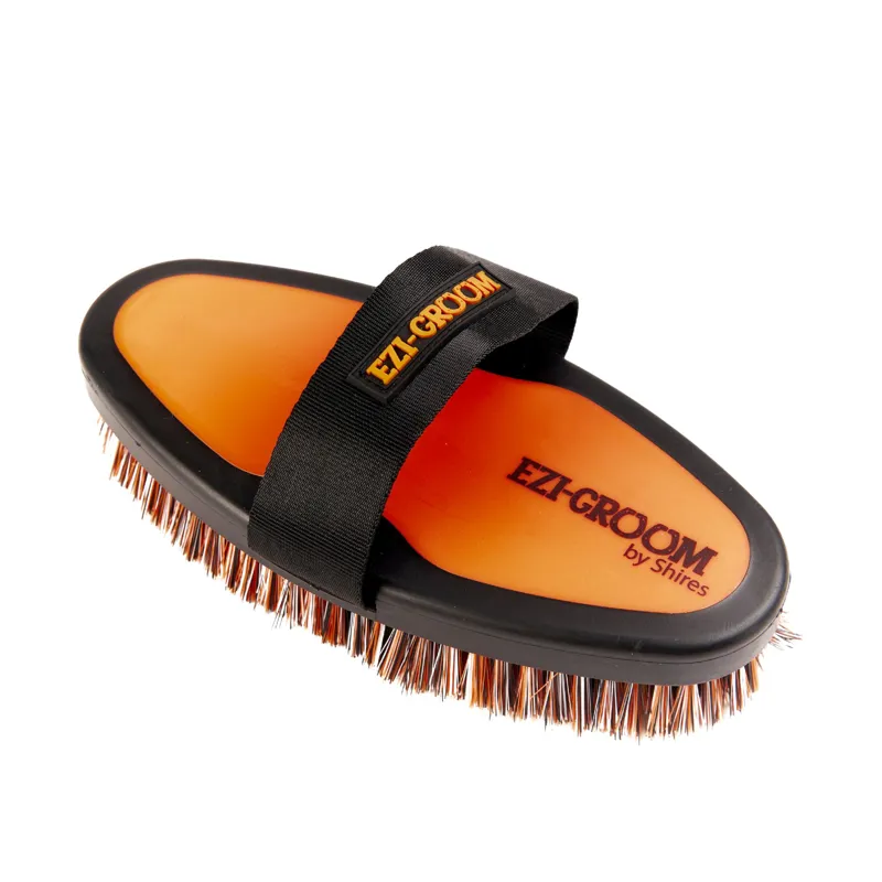 Shires Ezi-Groom Large Grip Body Wash Brush In Orange-1