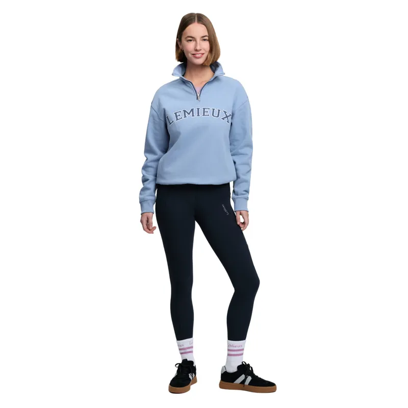 LeMieux Kelsie Quarter Neck Sweat in Powder Blue-1