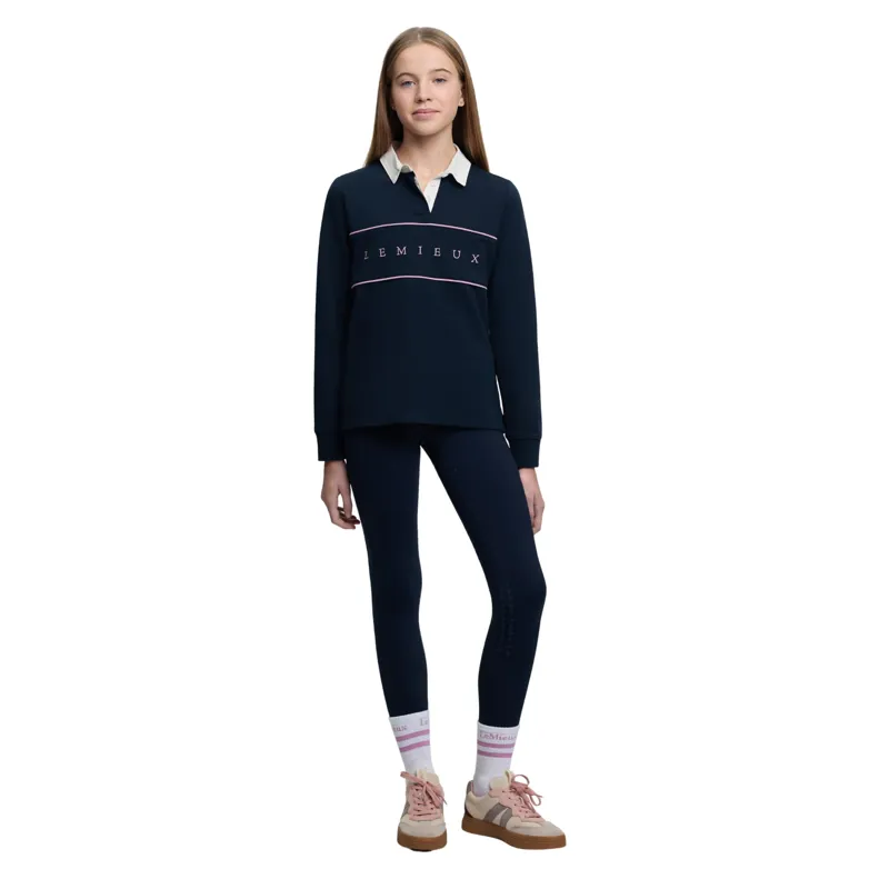 LeMieux Young Rider Riley Rugby Shirt in Navy-1