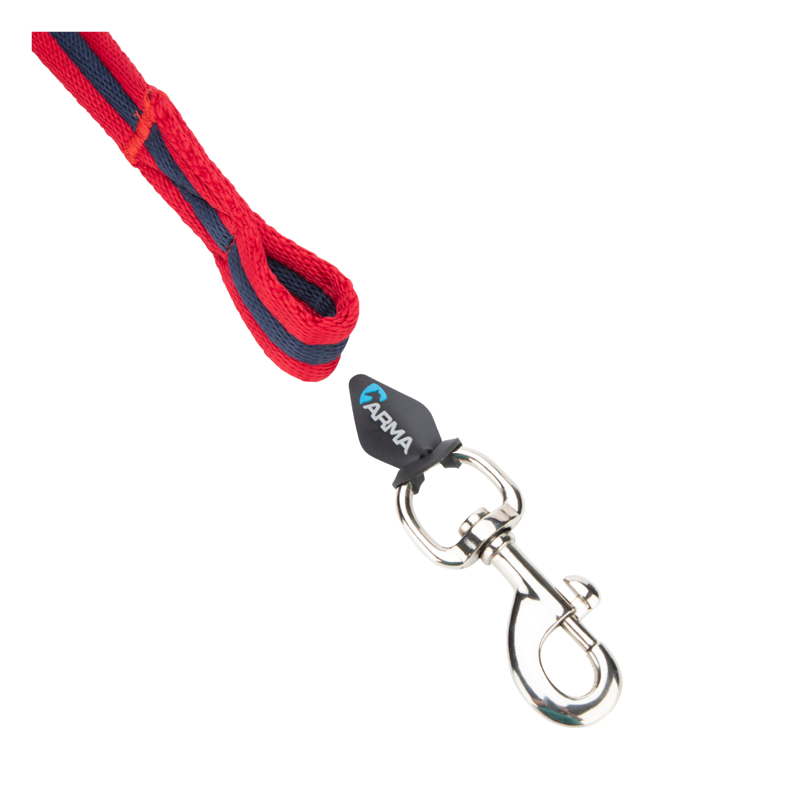 ARMA Cushion Web Lead Rein in Red/Navy-2