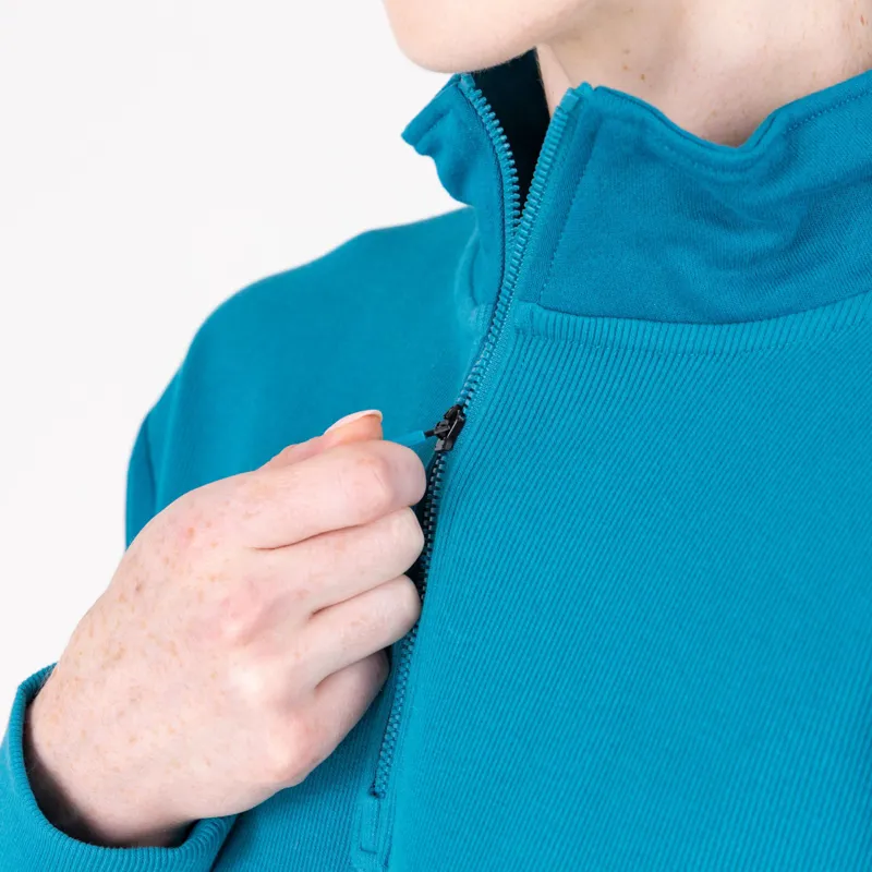 Aubrion React Quarter Zip Sweater in Kingfisher-4