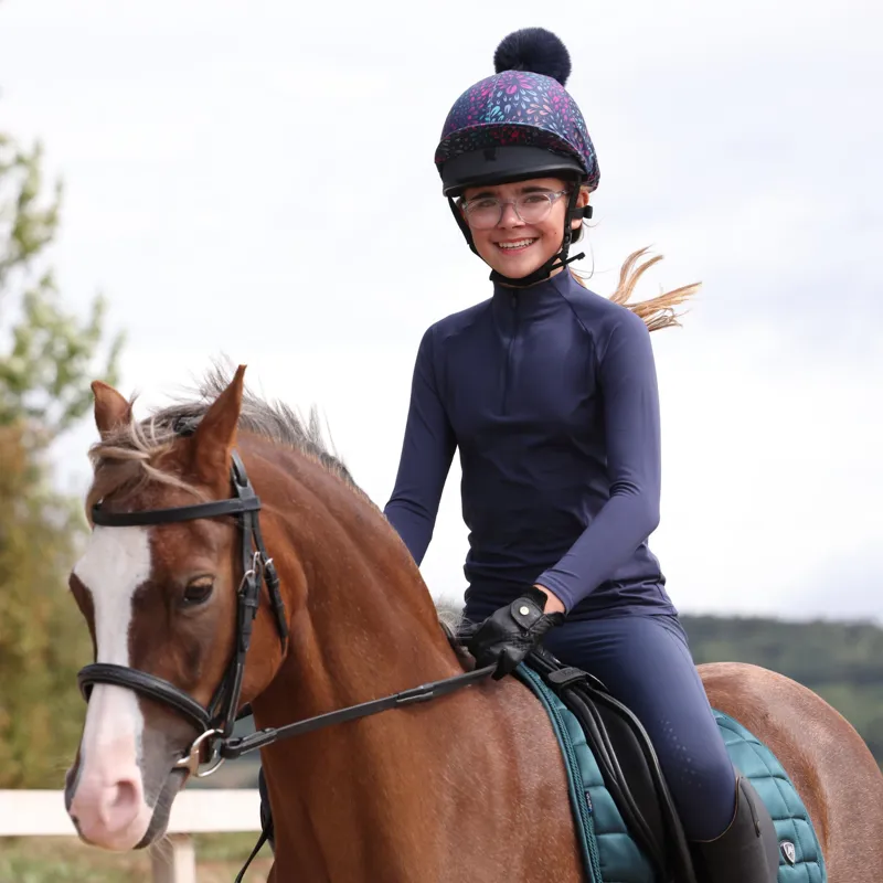 Aubrion React Young Rider Long Sleeve Base Layer in Midnight -2