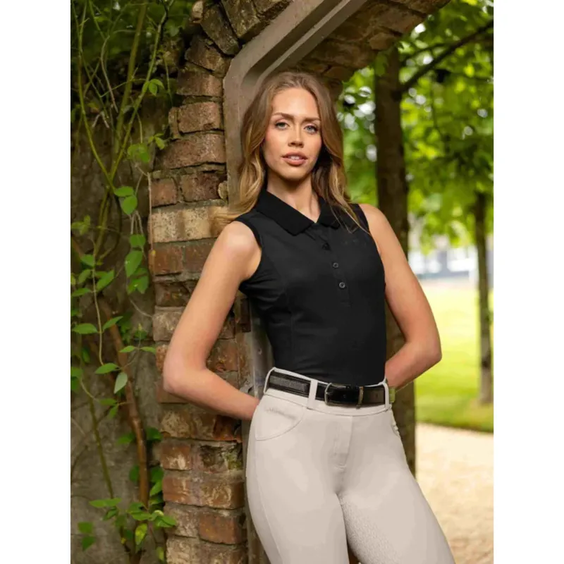 LeMieux Marissa Sleeveless Polo in Black-2