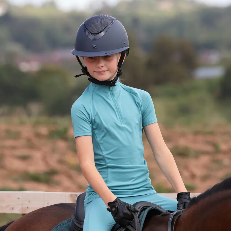 Aubrion React Young Rider Short Sleeve Base Layer in Haze -2