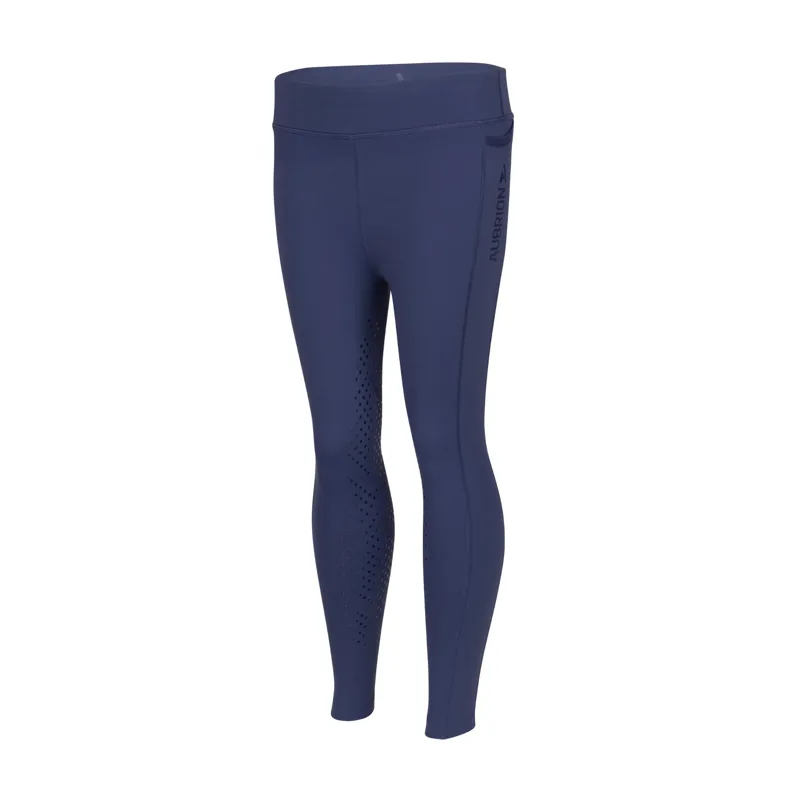 Aubrion React Young Rider Non-Stop Riding Tights in Midnight 