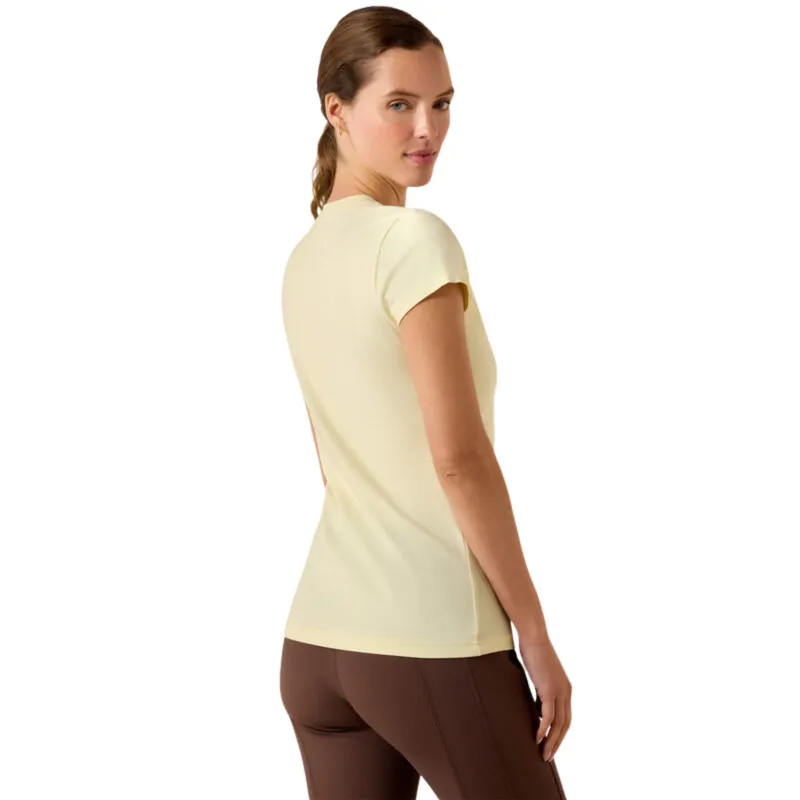 Ariat Heritage Crest Tee in Flan-1